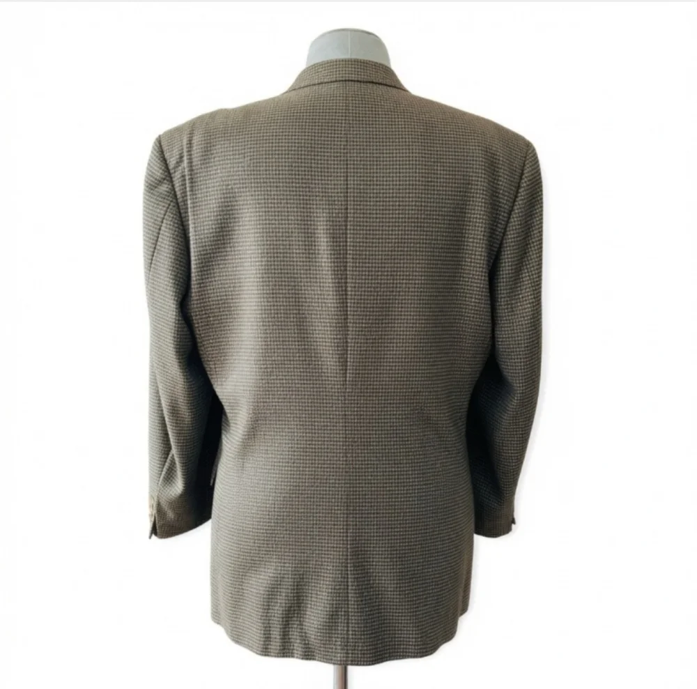 GIVENCHY Brown Black 2 Button Front Slim Dress Blazer Suit Jacket Sz 40R EXC